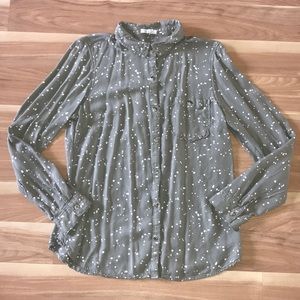 Maurice’s Green Speckled Button Up